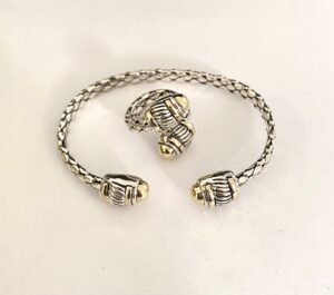 brazalete oro plata