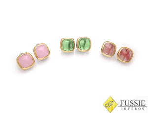 Aretes de plata y oro miami