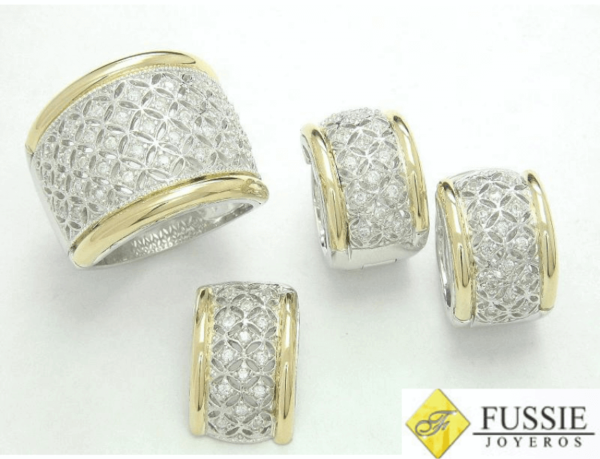 set de plata y oro Washington