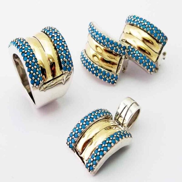Set plata 925 y oro Nashville