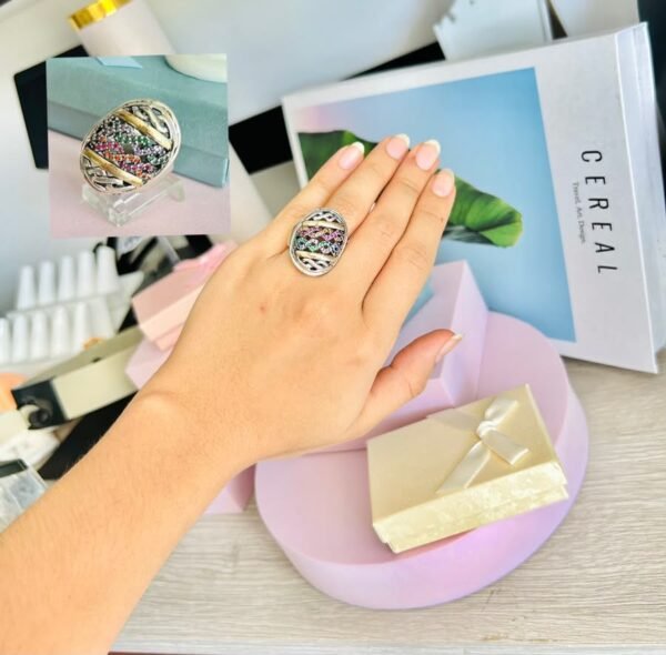 6 Anillo PlataOro